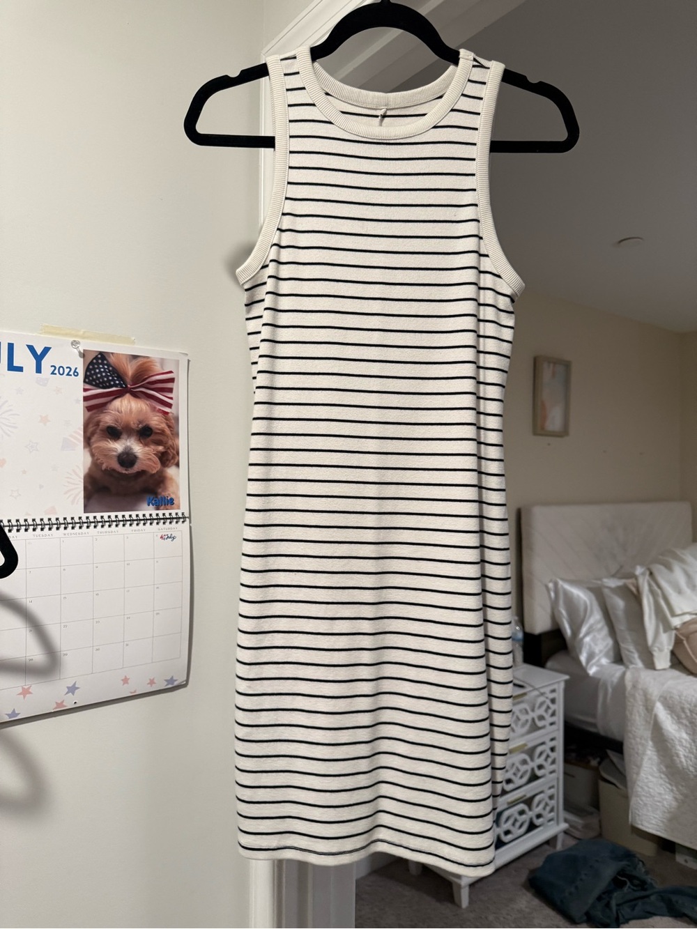 Ribknit tank dress